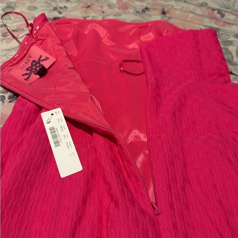 NWT J Crew Pink Strapless Dress - Picture 5 of 9